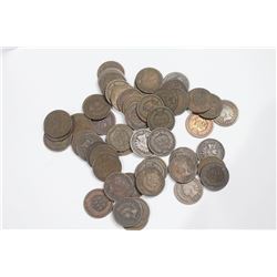 50 Count Roll of Pre-1900 Circulated Indian Cents
