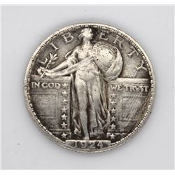 1924 STANDING LIBERTY QUARTER XF+