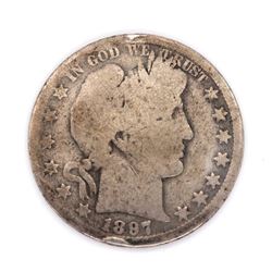 1897 O BARBER HALF DOLLAR Key-Date G+