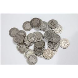Roll of 50 Silver Barber Dimes