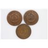 Image 1 : Three (3ct) US 1864 Two Cent Pieces VG-F