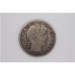 1893 S BARBER HALF DOLLAR Key Date VG+