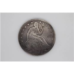 1855 LIBERTY SEATED HALF DOLLAR F