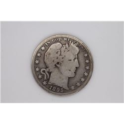1895 S BARBER HALF DOLLAR VG+