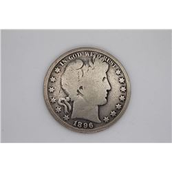 1896 BARBER HALF DOLLAR VG