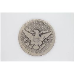 1896 S BARBER HALF DOLLAR Semi- Key Date G+