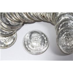 Bu Roll of 20 1967 Mexico Silver Un Peso