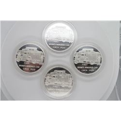4 Count 1oz .999 Silver Brinks First Armored Car