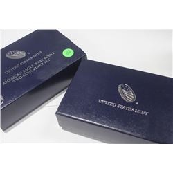 2013 W Two Coin American Silver Eagle Set