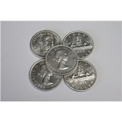 1955-1959 Uncirculated Canada Silver Dollars