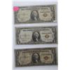Image 1 : Three 1935 A Hawaii $1 Silver Certificates VG-F