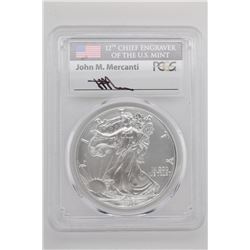 2016-W $1 SILVER EAGLE BURNISHED PCGS SP70Signed
