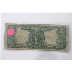 1899 Five Dollar Silver Certificate G-VG
