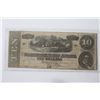 Image 1 : Lot of 2 Civil War CSA Notes $5 & $10