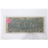 Image 2 : Lot of 2 Civil War CSA Notes $5 & $10