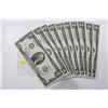 Image 1 : Lot of 10 UNC Two Dollar Bills Some Consecutive