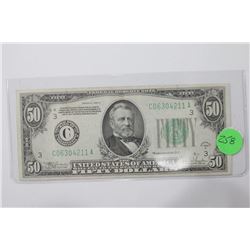 1934C $50.00 Note AU