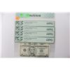 Image 1 : Five (5ct.) 1987F $5.00 Star Notes FRN PCGS 64PPQ