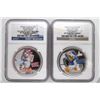 Image 1 : 2014 NIUE SILVER $2 DISNEY Donald and Daisy Duck