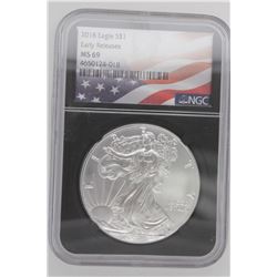 2018 American Silver Eagle Early Release NGC MS69