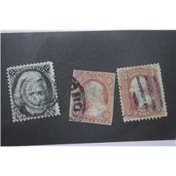 US Stamps Lot of 3 SC #11a, #83 #73 Nice Quality