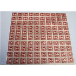 US SC# R657 4 Cent Documentary Full Sheet OGNH