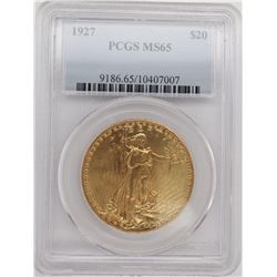 1927 $20 SAINT GAUDENS PCGS MS65