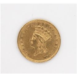 1857 ONE DOLLAR GOLD INDIAN PRINCESS TYPE 3 XF