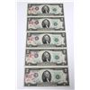 Image 2 : 5 Consecutive FDI Bicentennial $2 Star Notes Unc