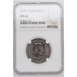 1979 P Wide Rim ( Near Date) SBA $1 NGC MS66