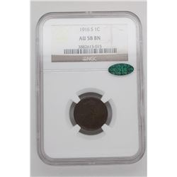 1916-S Lincoln Cent  NGC/CAC AU58 BN