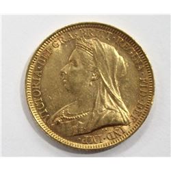 1894 Gold British Sovereign Choice BU