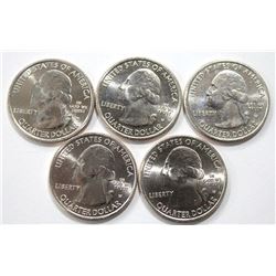 2019 West Point ATB 5 Coin Quarter set Ch Unc.