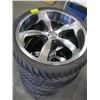 Image 2 : SET OF 4 - 265/30/2R19 CHAMPIRO 328 TIRES ON TOUREN RIMS (AUDI)