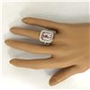 Image 6 : 9.04 CTW Natural Kunzite 14K Solid White Gold Diamond Ring