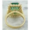 Image 3 : 5.16 CTW Emerald 14K Yellow Gold Diamond Ring