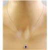Image 3 : 1.82 CTW Amethyst 14K White Gold Diamond Necklace