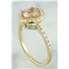 Image 4 : 1.60 CTW Morganite 14K Yellow Gold Diamond Ring