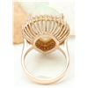Image 3 : 13.18 CTW Natural Opal 18K Solid Yellow Gold Diamond Ring
