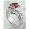 Image 4 : 4.33 CTW Tourmaline 18K White Gold Diamond Ring
