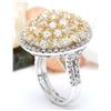 Image 5 : 4.28 CTW Natural Diamond 18K Solid Two Tone Gold Ring