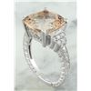 Image 5 : 7.85 CTW Morganite 14K White Gold Diamond Ring