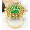 Image 3 : 8.50 CTW Natural Emerald 18K Solid Yellow Gold Diamond Ring