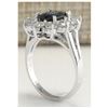 Image 3 : 2.83 CTW Natural Blue Sapphire Diamond Ring 14K Solid White Gold
