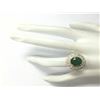 Image 4 : 4.66 CTW Natural Emerald And Diamond Ring 18K Solid Yellow Gold