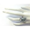 Image 4 : 10.82 CTW Natural Aquamarine And Diamond Ring In 18K White Gold