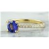 Image 2 : 1.28 CTW Tanzanite 14K Yellow Gold Diamond Ring