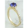 Image 4 : 1.28 CTW Tanzanite 14K Yellow Gold Diamond Ring