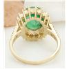 Image 3 : 3.98 CTW Natural Emerald 14K Solid Yellow Gold Diamond Ring