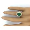 Image 5 : 3.98 CTW Natural Emerald 14K Solid Yellow Gold Diamond Ring